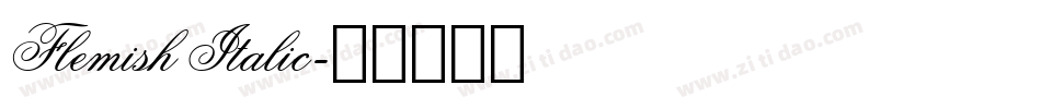 Flemish Italic字体转换